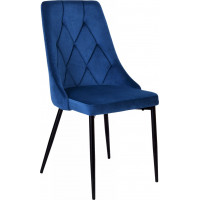 Modrá čalouněná židle LINCOLN