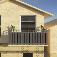 Šedá balkónová zástěna 1 x 6 m