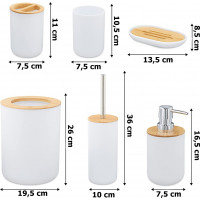 Sada koupelnových doplňků v bílé barvě TIMOR