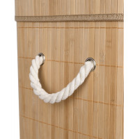 Dvoukomorový bambusový koš na prádlo Soren - přírodní