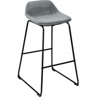 Šedá loftová barová židle SLIGO - 2 kusy