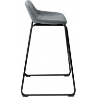 Šedá loftová barová židle SLIGO - 2 kusy