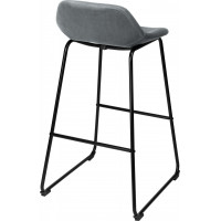 Šedá loftová barová židle SLIGO - 2 kusy