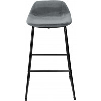 Šedá loftová barová židle SLIGO - 2 kusy