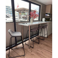 Šedá loftová barová židle SLIGO - 2 kusy