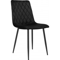 Černá čalouněná židle Velvet DEXTER
