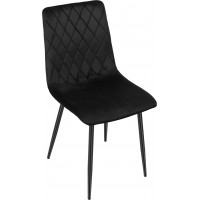 Černá čalouněná židle Velvet DEXTER