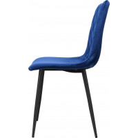 Tmavě modrá čalouněná židle Velvet DEXTER