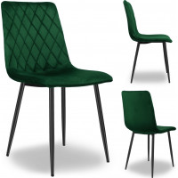 Tmavě zelená čalouněná židle Velvet DEXTER