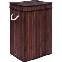 Bambusový koš na prádlo Soren 80 l wenge