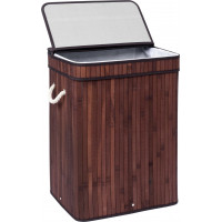 Bambusový koš na prádlo Soren 80 l wenge