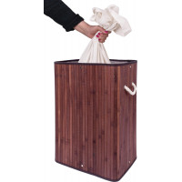 Bambusový koš na prádlo Soren 80 l wenge