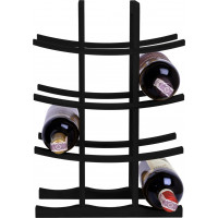 Bambusový stojan na víno v černém provedení TODGAR