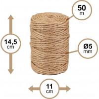 Jutová šňůra MINOS 5 mm / 50 m
