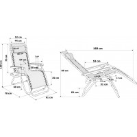 Béžové zahradní polohovací lehátko Orion