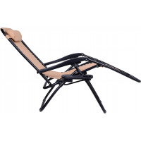 Béžové zahradní polohovací lehátko Orion