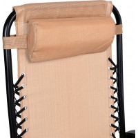 Béžové zahradní polohovací lehátko Orion