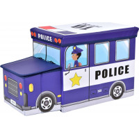 Skládací taburet / koš na hračky Policie
