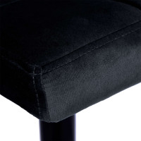 Černá barová židle ARAKO BLACK VELVET