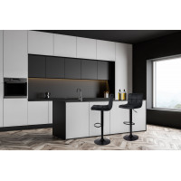 Černá barová židle ARAKO BLACK VELVET