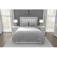 Bavlněné povlečení GLAMOUR - bílé/šedé - 180x200 cm