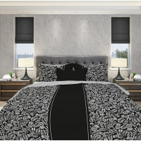 Bavlněné povlečení GLAMOUR - černé - 180x200 cm