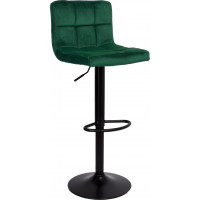 Tmavě zelená barová židle ARAKO BLACK VELVET