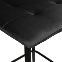 Černá sametová barová židle HAMILTON