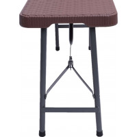Hnědá skládací lavice RATTAN