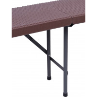 Hnědá skládací lavice RATTAN