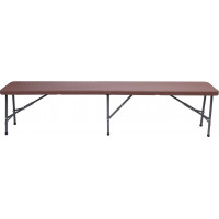 Hnědá skládací lavice RATTAN