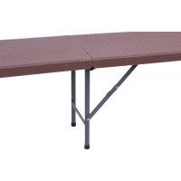 Hnědá skládací lavice RATTAN
