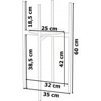 Kovový stojan na květiny TORRE 60 cm