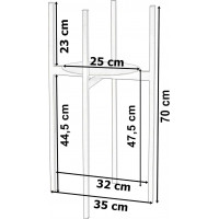 Kovový stojan na květiny TORRE 70 cm