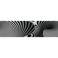Moderní samolepící bordura - Černobílá abstrakce - 14x500 cm