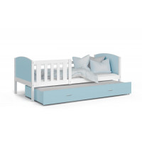 Dětská postel s přistýlkou TAMI R2 - 200x90 cm - modro-bílá