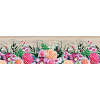 Moderní samolepící bordura - Květy 3 - 14x500 cm