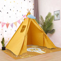 Dětský stan TEEPEE 100x100x120 cm - žlutý