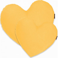 Polštář CLEO Srdce 45x45 cm - žlutý