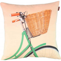 Povlak na polštář VINTAGE BIKE 45x45 cm - Zelené kolo