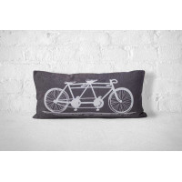 Povlak na polštář BICYCLE TANDEM 30x50 cm - černý