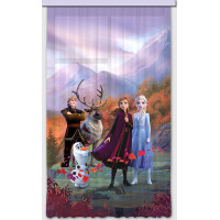 Dětský závěs DISNEY - FROZEN 2 - Elsa s přáteli na horské plošině - 140x245 cm
