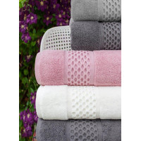 Bavlněný ručník ROUTE - 50x90 cm - 650g/m2 - růžový