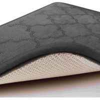 Pěnová koupelnová předložka NOVIA DIAMOND 40x60 cm - šedá