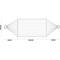 Houpací síť pro dva BOHO 280x150 cm - krémová