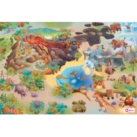 Dětský koberec LITTLE HIPPO - 112x75 cm - Park dinosaurů
