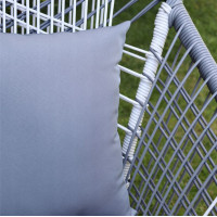 Zahradní ratanový nábytek ELLIE (2 křesla + stolek) - šedý