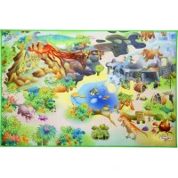 Dětský koberec LITTLE HIPPO - 112x75 cm - Park dinosaurů
