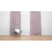 Designový závěs s kroužky JANE Premium 140x250 cm - růžový