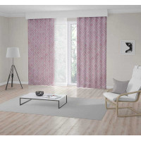Designový závěs s kroužky JANE Premium 140x250 cm - růžový